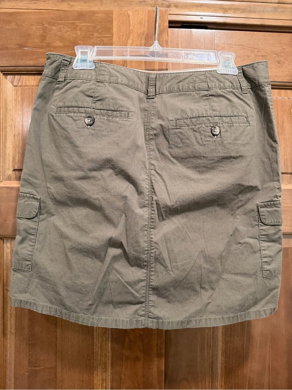 Docker’s Women’s Olive Casual Cargo Skort, Classic Utility Style, Size 10